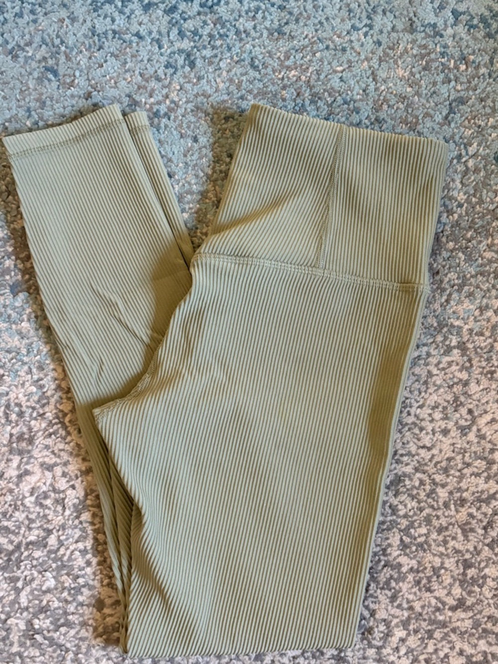 Sage Green Ribbed Leggings